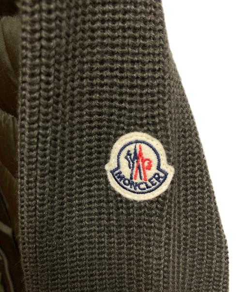 MONCLER（モンクレール）MONCLER (モンクレール) ニット切替ダウンジャケット カーキ サイズ:Mの古着・服飾アイテム