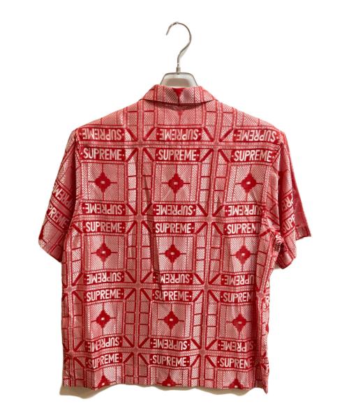 SUPREME（シュプリーム）Supreme (シュプリーム) Tray Jacquard S/S Shirt レッド サイズ:Sの古着・服飾アイテム