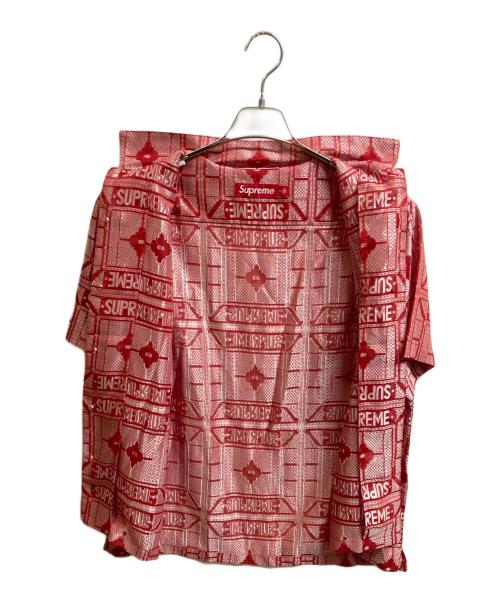 SUPREME（シュプリーム）Supreme (シュプリーム) Tray Jacquard S/S Shirt レッド サイズ:Sの古着・服飾アイテム