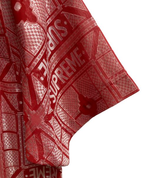 SUPREME（シュプリーム）Supreme (シュプリーム) Tray Jacquard S/S Shirt レッド サイズ:Sの古着・服飾アイテム