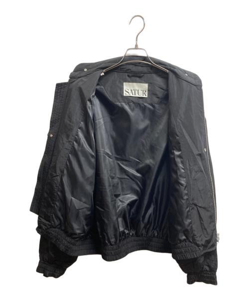 SATUR（セター）SATUR (セター) ナイロンジャケット ブラック サイズ:XLの古着・服飾アイテム
