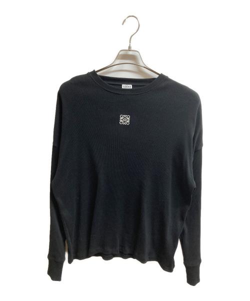 LOEWE（ロエベ）LOEWE (ロエベ) オーバーサイズフィット ロングスリーブ Tシャツ（コットン） ブラック サイズ:XSの古着・服飾アイテム