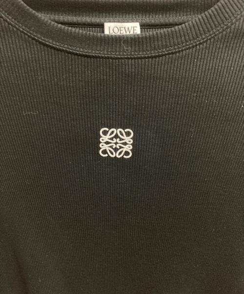 LOEWE（ロエベ）LOEWE (ロエベ) オーバーサイズフィット ロングスリーブ Tシャツ（コットン） ブラック サイズ:XSの古着・服飾アイテム
