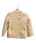 theory luxeセオリーリュクス）の古着「ノーカラーダウンジャケット」｜ベージュ