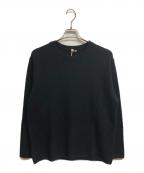 MUJI LABOムジラボ）の古着「自然の色を生かして染色したカシミヤクルーネックセーター」｜ブラック