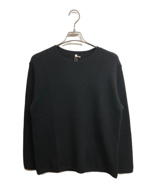 MUJI LABO（ムジラボ）MUJI Labo (ムジラボ) 自然の色を生かして染色したカシミヤクルーネックセーター ブラック サイズ:Lの古着・服飾アイテム