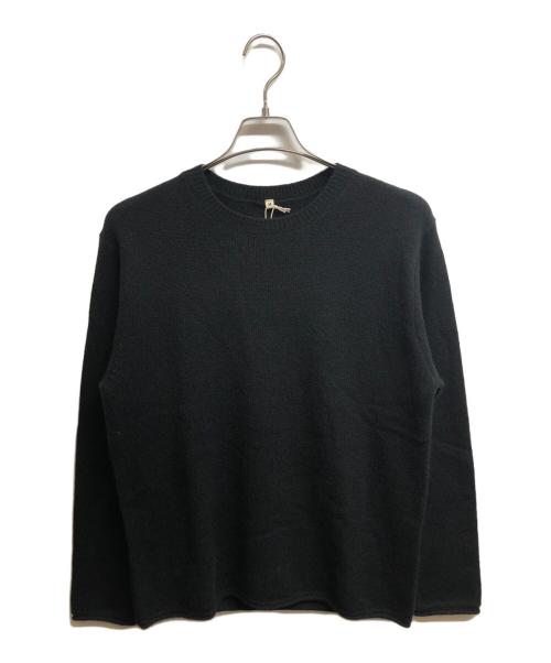 MUJI LABO（ムジラボ）MUJI LABO (ムジラボ) 自然の色を生かして染色したカシミヤクルーネックセーター ブラック サイズ:Mの古着・服飾アイテム
