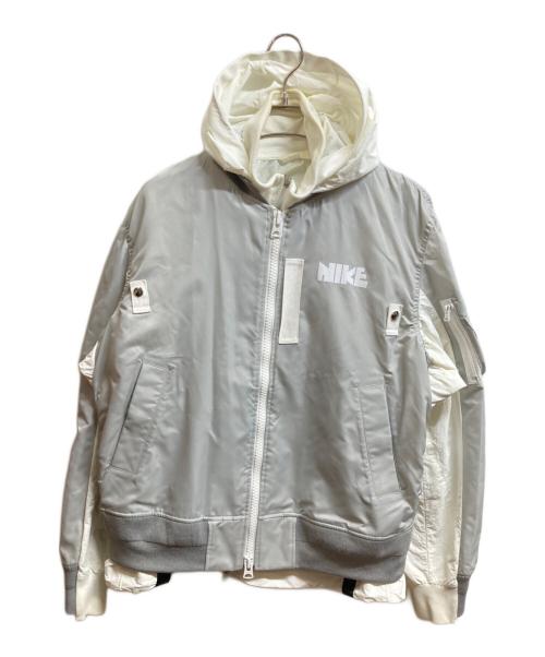 NIKE（ナイキ）NIKE (ナイキ) sacai (サカイ) LAYERED JKT ホワイト サイズ:Lの古着・服飾アイテム