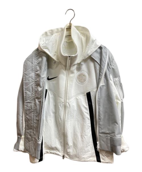NIKE（ナイキ）NIKE (ナイキ) sacai (サカイ) LAYERED JKT ホワイト サイズ:Lの古着・服飾アイテム