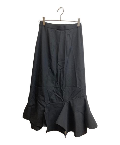 ENFOLD（エンフォルド）ENFOLD (エンフォルド) アシメフレアスカート ブラック サイズ:38の古着・服飾アイテム