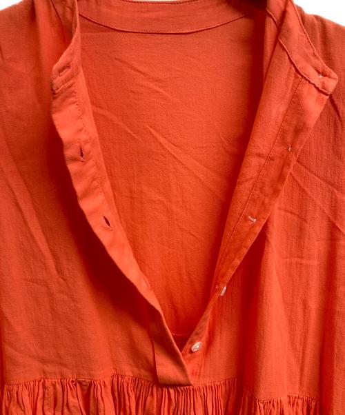 BEARDSLEY（ビアズリー）BEARDSLEY (ビアズリー) シフォンデニムギャザーワンピース オレンジ 未使用品の古着・服飾アイテム