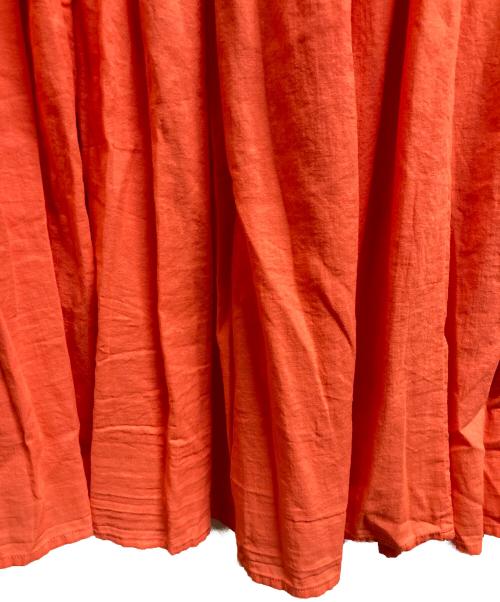 BEARDSLEY（ビアズリー）BEARDSLEY (ビアズリー) シフォンデニムギャザーワンピース オレンジ 未使用品の古着・服飾アイテム