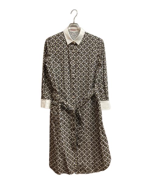 DRESSTERIOR（ドレステリア）DRESSTERIOR (ドレステリア) 【洗える】オーバーラップサークルプリントワンピース ベージュ サイズ:38の古着・服飾アイテム