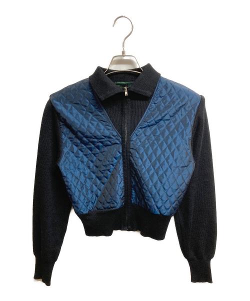 JUNIOR GAULTIER（ジュニアゴルチエ）JUNIOR GAULTIER (ジュニアゴルチエ) 切替キルティングジャケット ブラック サイズ:40の古着・服飾アイテム