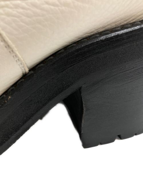 JOHN LAWRENCE SULLIVAN（ジョン ローレンス サリバン）JOHN LAWRENCE SULLIVAN (ジョン ローレンス サリバン) スクエアトゥサイドジップヒールブーツ ホワイト サイズ:8の古着・服飾アイテム