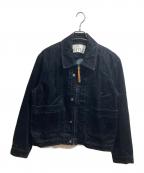 SATURセター）の古着「ベロアタッチジャケット」｜ブラック