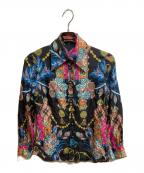 ETROエトロ）の古着「総柄シルクシャツ」｜ブラック