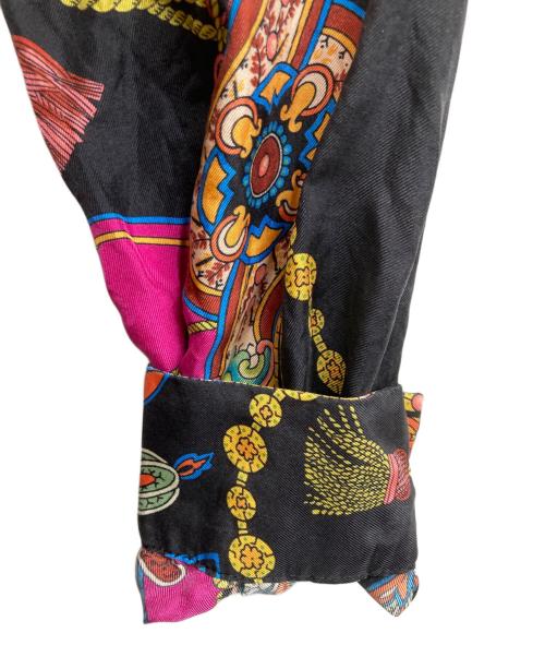 ETRO（エトロ）ETRO (エトロ) 総柄シルクシャツ ブラック サイズ:40の古着・服飾アイテム
