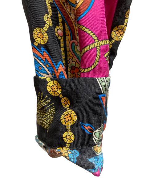 ETRO（エトロ）ETRO (エトロ) 総柄シルクシャツ ブラック サイズ:40の古着・服飾アイテム