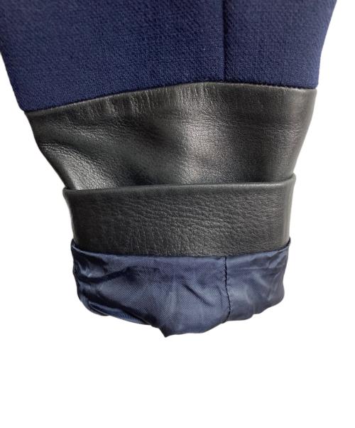 ANYA HINDMARCH（アニヤ・ハインドマーチ）ANYA HINDMARCH (アニヤ・ハインドマーチ) ウールコート ネイビー サイズ:Lの古着・服飾アイテム