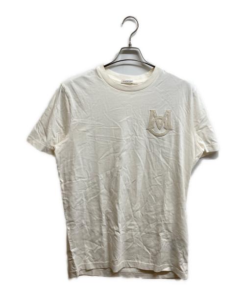 MONCLER（モンクレール）MONCLER (モンクレール) ロゴ パッチ Tシャツ ホワイト サイズ:Lの古着・服飾アイテム