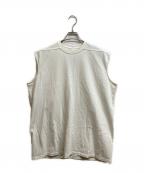 RICK OWENSリックオウエンス）の古着「ノースリーブオーバーシャツ」｜ホワイト