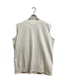 RICK OWENS（リックオウエンス）の古着「ノースリーブオーバーシャツ」｜ホワイト