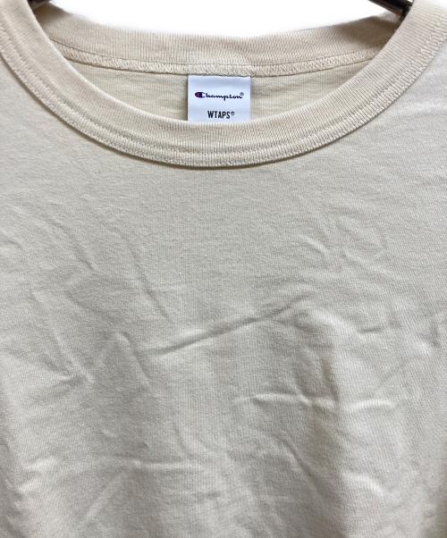 Champion（チャンピオン）Champion (チャンピオン) WTAPS (ダブルタップス) 長袖Tシャツ アイボリー サイズ:Lの古着・服飾アイテム