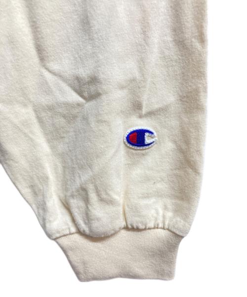 Champion（チャンピオン）Champion (チャンピオン) WTAPS (ダブルタップス) 長袖Tシャツ アイボリー サイズ:Lの古着・服飾アイテム