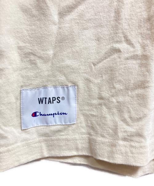 Champion（チャンピオン）Champion (チャンピオン) WTAPS (ダブルタップス) 長袖Tシャツ アイボリー サイズ:Lの古着・服飾アイテム