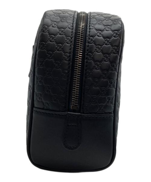 GUCCI（グッチ）GUCCI (グッチ) マイクロGG レザー セカンドバッグ ブラックの古着・服飾アイテム