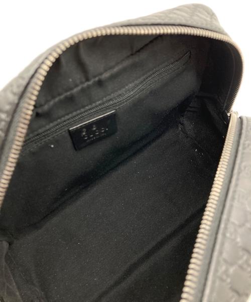 GUCCI（グッチ）GUCCI (グッチ) マイクロGG レザー セカンドバッグ ブラックの古着・服飾アイテム
