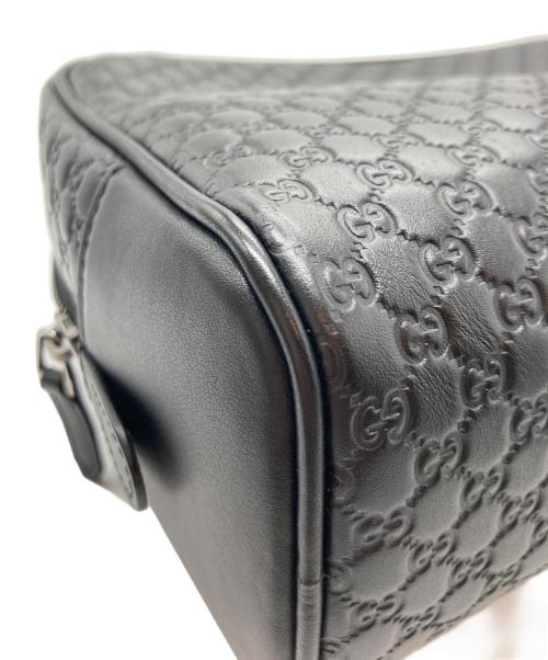 GUCCI（グッチ）GUCCI (グッチ) マイクロGG レザー セカンドバッグ ブラックの古着・服飾アイテム