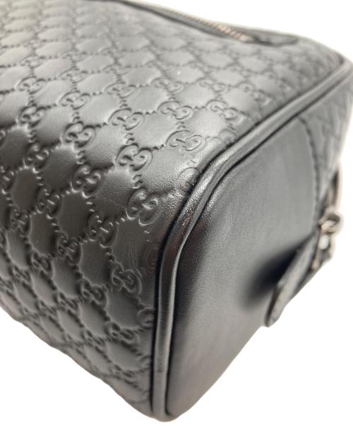 GUCCI（グッチ）GUCCI (グッチ) マイクロGG レザー セカンドバッグ ブラックの古着・服飾アイテム