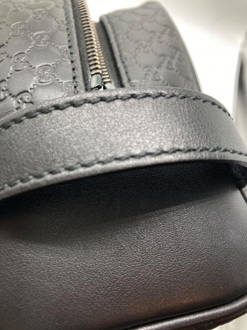 GUCCI（グッチ）GUCCI (グッチ) マイクロGG レザー セカンドバッグ ブラックの古着・服飾アイテム