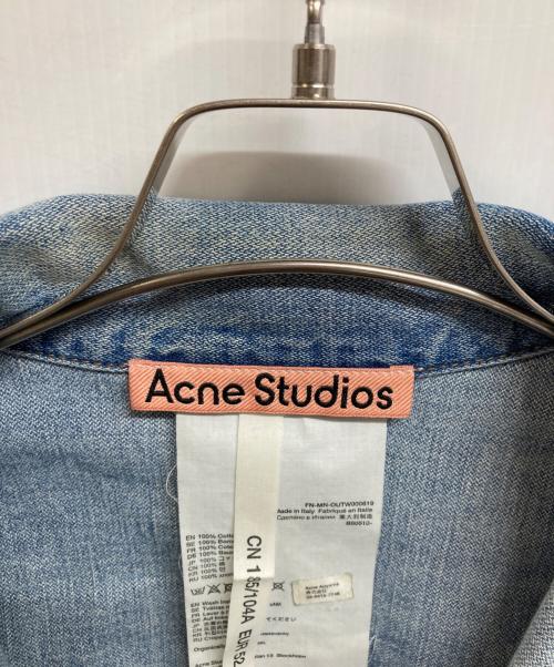 Acne studios（アクネ ストゥディオス）ACNE STUDIOS (アクネ ストゥディオス) ダメージ加工リラックスデニムジャケット インディゴ サイズ:52の古着・服飾アイテム
