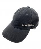 Acne studios×KAPPAアクネ ストゥディオス×カッパ）の古着「ツイルロゴキャップ」｜ブラック