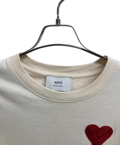 ami（アミ）ami (アミ) 25ss Ami de Coeur Tシャツ アイボリー サイズ:Sの古着・服飾アイテム