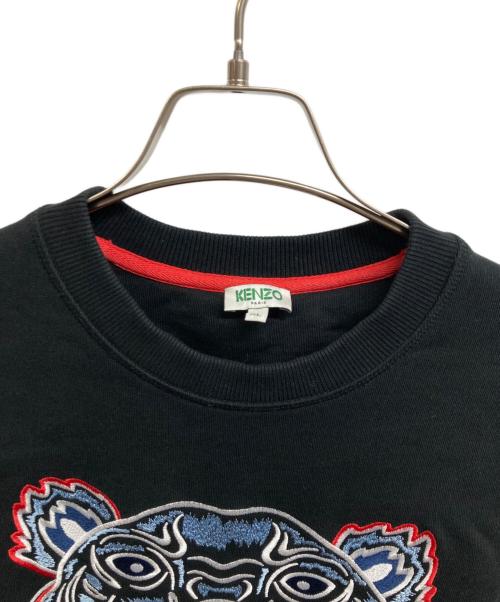 KENZO（ケンゾー）KENZO (ケンゾー) タイガー刺繍クルーネックスウェット ブラック サイズ:XLの古着・服飾アイテム