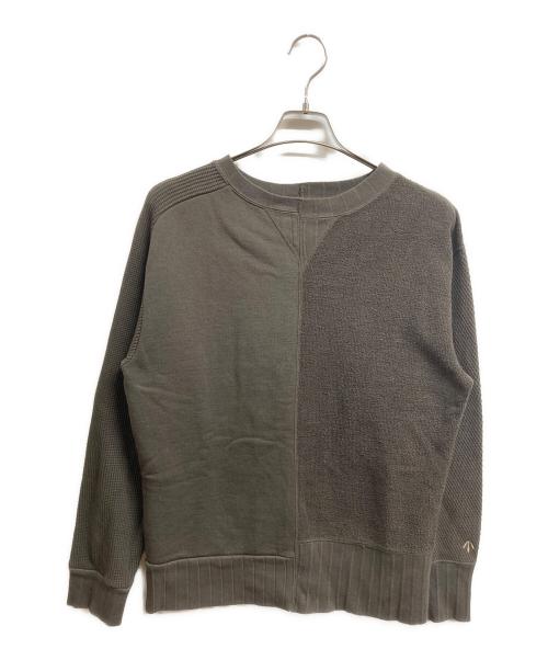 NIGEL CABOURN（ナイジェルケーボン）NIGEL CABOURN (ナイジェルケーボン) ARMY CREW JERSEY MIX スウェット グレー サイズ:48の古着・服飾アイテム