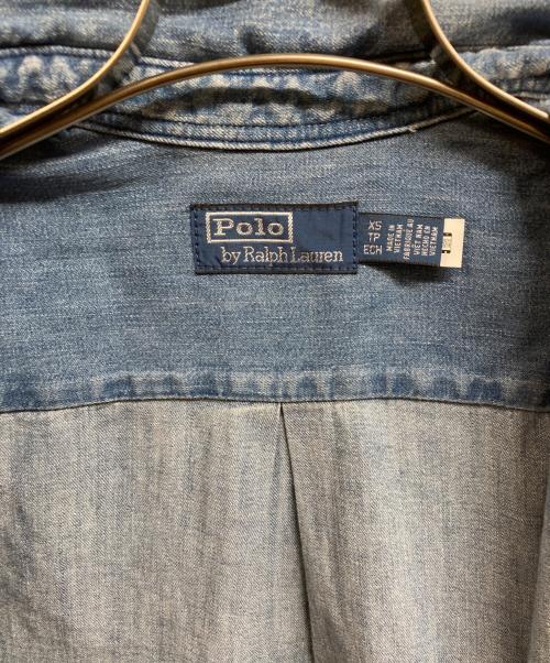 POLO RALPH LAUREN（ポロ・ラルフローレン）POLO RALPH LAUREN (ポロ・ラルフローレン) クロップド ボクシー デニム シャツ インディゴ サイズ:XS 未使用品の古着・服飾アイテム