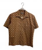 Hysteric Glamourヒステリックグラマー）の古着「半袖柄シャツ」｜ブラウン
