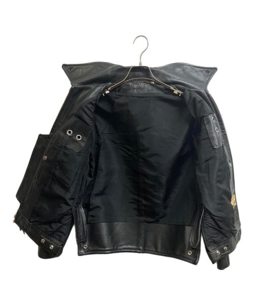 the Flamingo（フラミンゴ）the Flamingo (フラミンゴ) レザージャケット ブラック サイズ:36の古着・服飾アイテム