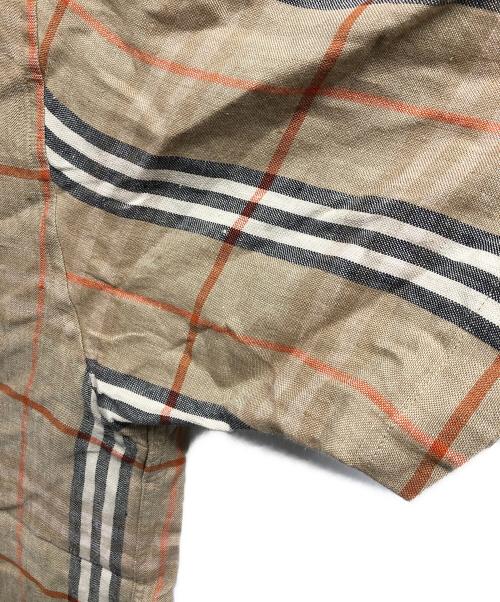 BURBERRY LONDON（バーバリーロンドン）BURBERRY LONDON (バーバリーロンドン) リネンノヴァチェックシャツシャツ ベージュ サイズ:3Lの古着・服飾アイテム