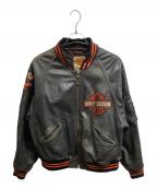 HARLEY-DAVIDSONハーレーダビッドソン）の古着「レザースタジャン」｜ブラック