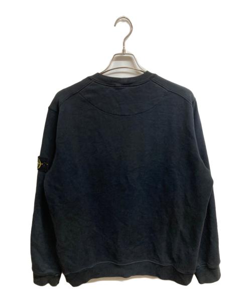 STONE ISLAND（ストーンアイランド）STONE ISLAND (ストーンアイランド) ガーメントダイ ブラッシュドコットン スウェット ブラック サイズ:XLの古着・服飾アイテム
