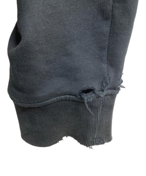 STONE ISLAND（ストーンアイランド）STONE ISLAND (ストーンアイランド) ガーメントダイ ブラッシュドコットン スウェット ブラック サイズ:XLの古着・服飾アイテム