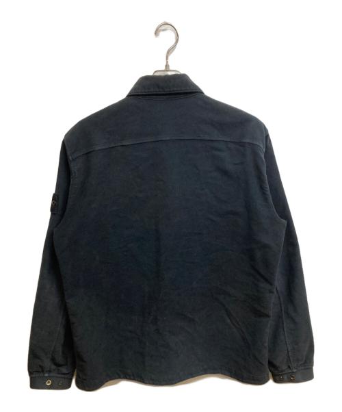 STONE ISLAND（ストーンアイランド）STONE ISLAND (ストーンアイランド) モールスキン オーバーシャツ ブラック サイズ:Lの古着・服飾アイテム