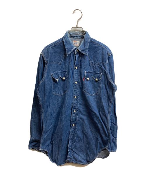 LEVI'S（リーバイス）LEVI'S (リーバイス) ショートホーン デニムウエスタンシャツ インディゴ サイズ:Mの古着・服飾アイテム