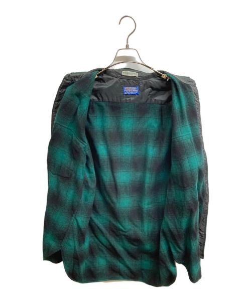 PENDLETON（ペンドルトン）PENDLETON (ペンドルトン) 70s ウールチェックシャツ グリーン サイズ:Lの古着・服飾アイテム